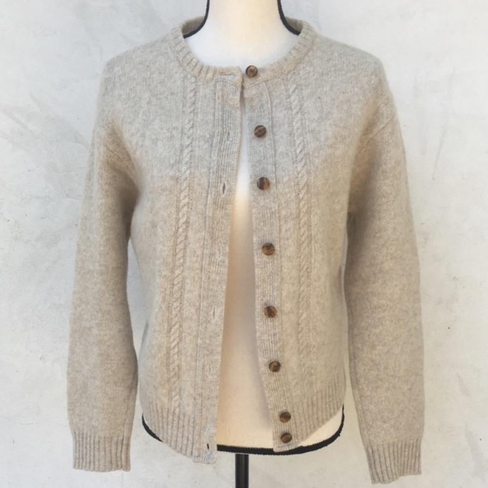 Pendleton 100% Wool Cream Cottage-Core Sweater size L